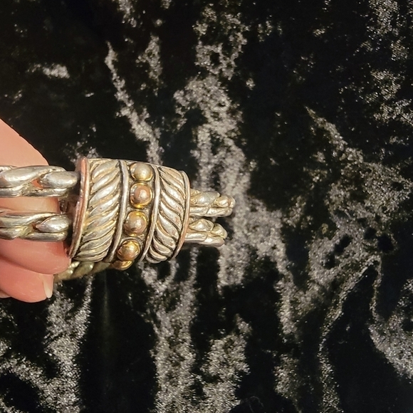 Avon Vintage Double Chain Multi Metal Braclet - Picture 13 of 13